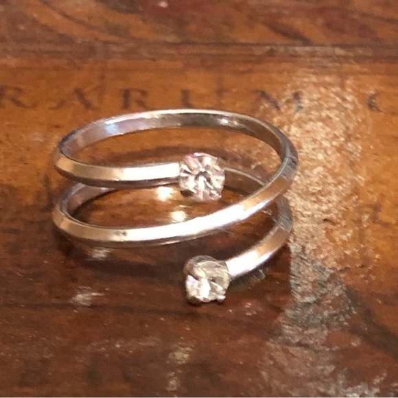 Double Cubic Zirconia & Silver Ring - Picture 4 of 4